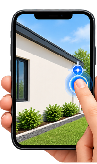 Selecting a wall corner for AR measurement